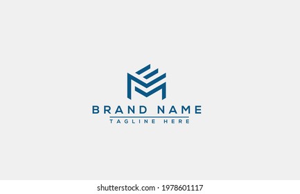 EM Logo Design Template Vector Graphic Branding Element.