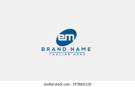 EM Logo Design Template Vector Graphic Branding Element.