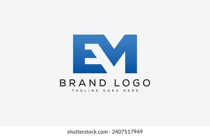 EM logo design template vector graphic branding element