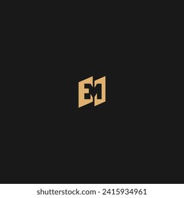 EM Logo Design Template Vector Graphic Branding Element,
