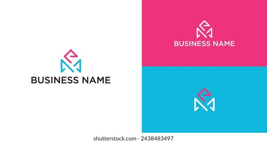 EM Logo Design Template Vector Graphic Branding Element.