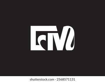 EM Logo Design Template Vector Graphic Branding Element.
