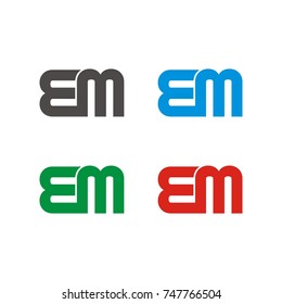EM logo design template vector 