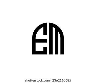 EM logo design vector template