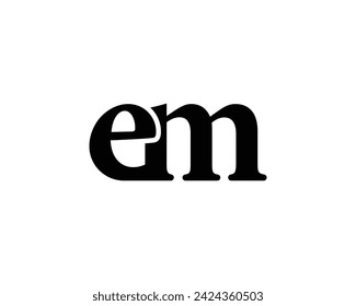 EM logo design vector template