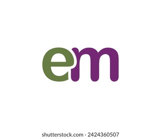 EM logo design vector template