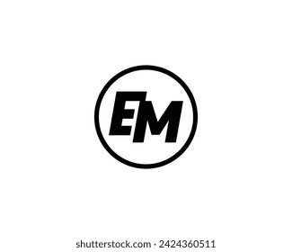 EM Logo Design Vektor-Vorlage