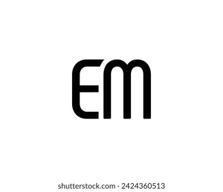 EM logo design vector template