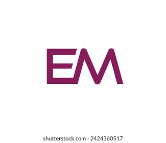 EM logo design vector template