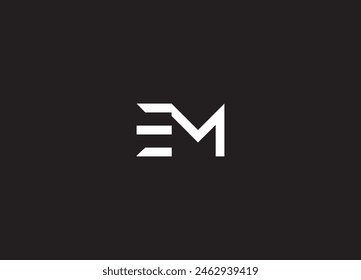 EM logo desing and monogram logo
