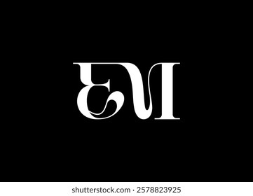 EM logo desing and monogram logo
