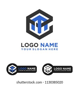 EM logo letter initial, Abstract polygonal Background Logo,