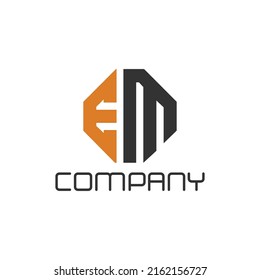 EM logo letters monogram Design