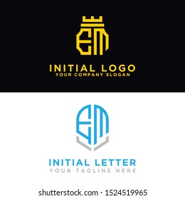 EM Logo Set is a modern graphic design, Inspirational logo design for all companies. -Vectors