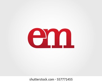 em lowercase logotype