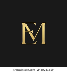 EM luxury Logo Design Template Vector 