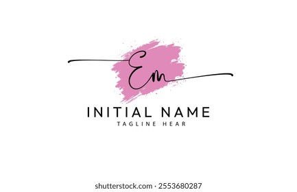 EM M E  initial signature logo template vector