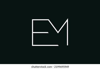 EM or ME Abstract initial monogram letter alphabet logo