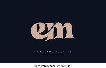 EM or ME Abstract initial monogram letter alphabet logo