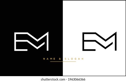 EM ,ME Abstract Letters Logo Monogram
