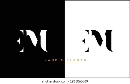 EM ,ME Abstract Letters Logo Monogram