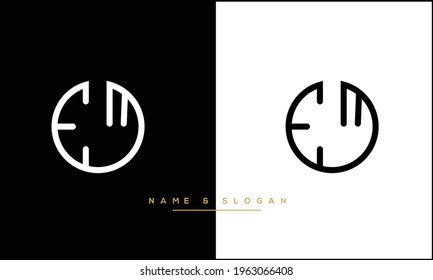 EM ,ME Abstract Letters Logo Monogram