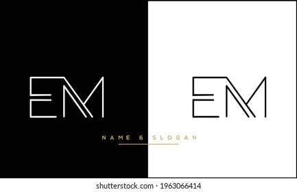 EM ,ME Abstract Letters Logo Monogram