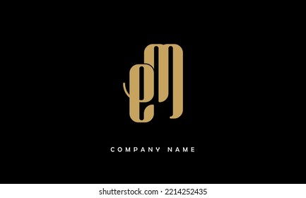 EM, ME Abstract Letters Logo Monogram