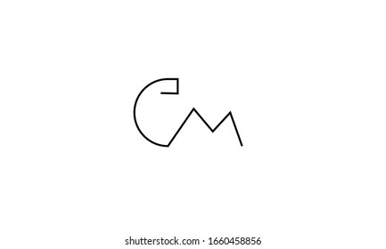 em me abstract vector logo monogram template