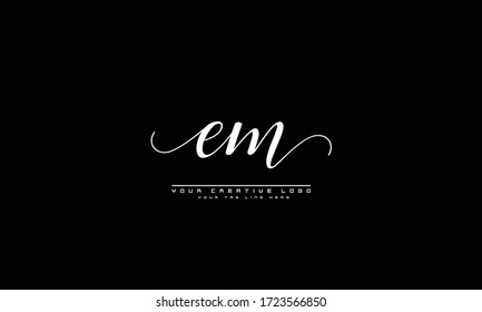 em me abstract vector logo monogram template