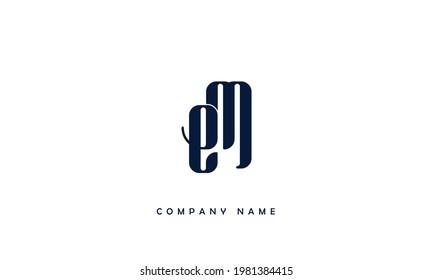 EM, ME Alphabet Letters Logo Monogram
