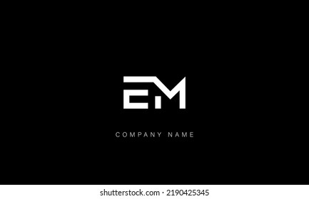 EM, ME Alphabet Letters Logo Monogramm