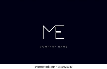 EM, ME Alphabet Letters Logo Monogram