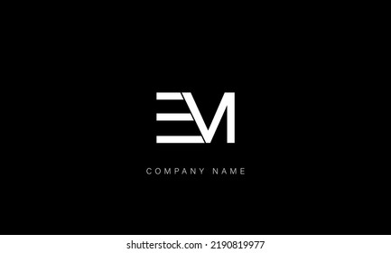 EM, ME Alphabet Letters Logo Monogramm