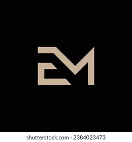 EM, ME Alphabet Letters Logo Monogram