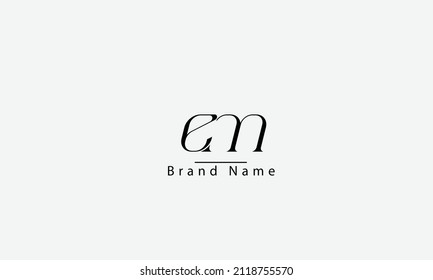 EM ME E M abstract vector logo monogram template