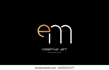 EM, ME, E, M abstract letters logo monogram