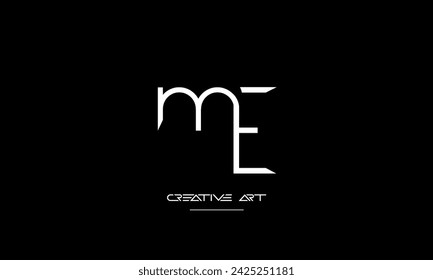 EM, ME, E, M Abstrakte Buchstaben Logo Monogramm