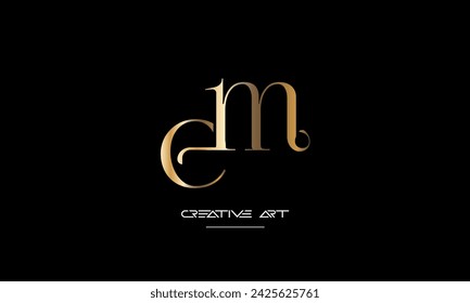 EM, ME, E, M abstract letters logo monogram