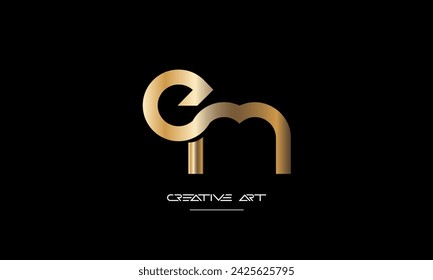 EM, ME, E, M abstract letters logo monogram