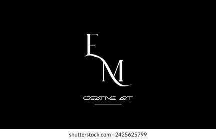 EM, ME, E, M Abstrakte Buchstaben Logo Monogramm