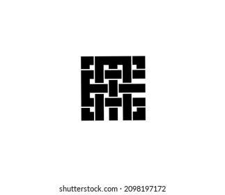 Em me e m initial letter logo isolated on white background