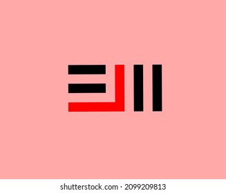 Em me initial letter logo