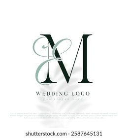 EM, ME Initial Wedding Logo Monogram