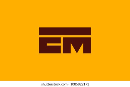 EM ME Letter Initial Logo Design Template