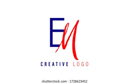 EM ME Letter Initial Logo Design Template
