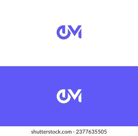 EM, ME letter logo design template elements. Modern abstract digital alphabet letter logo.