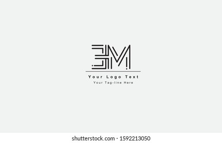 EM ME letter logo. Unique attractive creative modern initial EM ME E M initial based letter icon logo