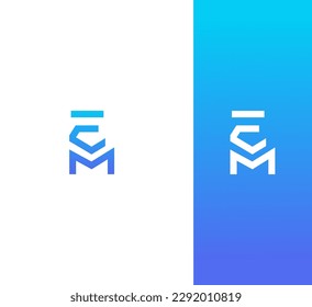 EM, ME letter modern branding logo