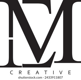 EM or ME letter modern logo design